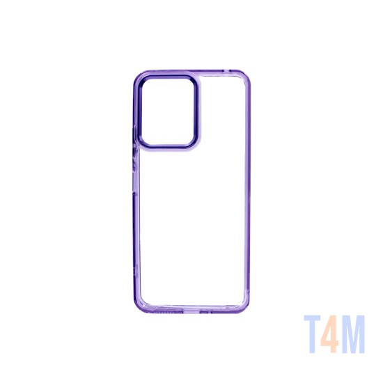 Capa de Silicone Transparente para Xiaomi Redmi 13C/Poco C65 Roxo